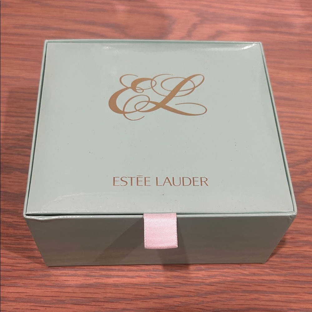 Estee Lauder Mint Green Box with Gold Logo
